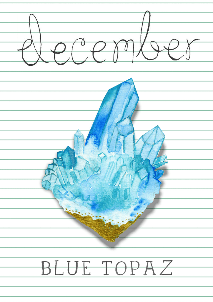 birthstone, december, blue topaz