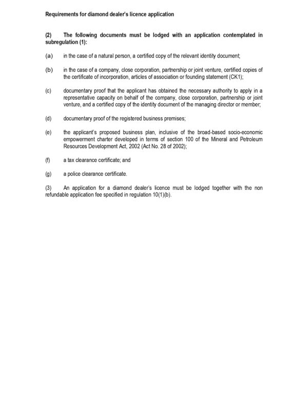 DD 1 - Official Application Form Diamond Dealers Licence (e-Form) - Image 5