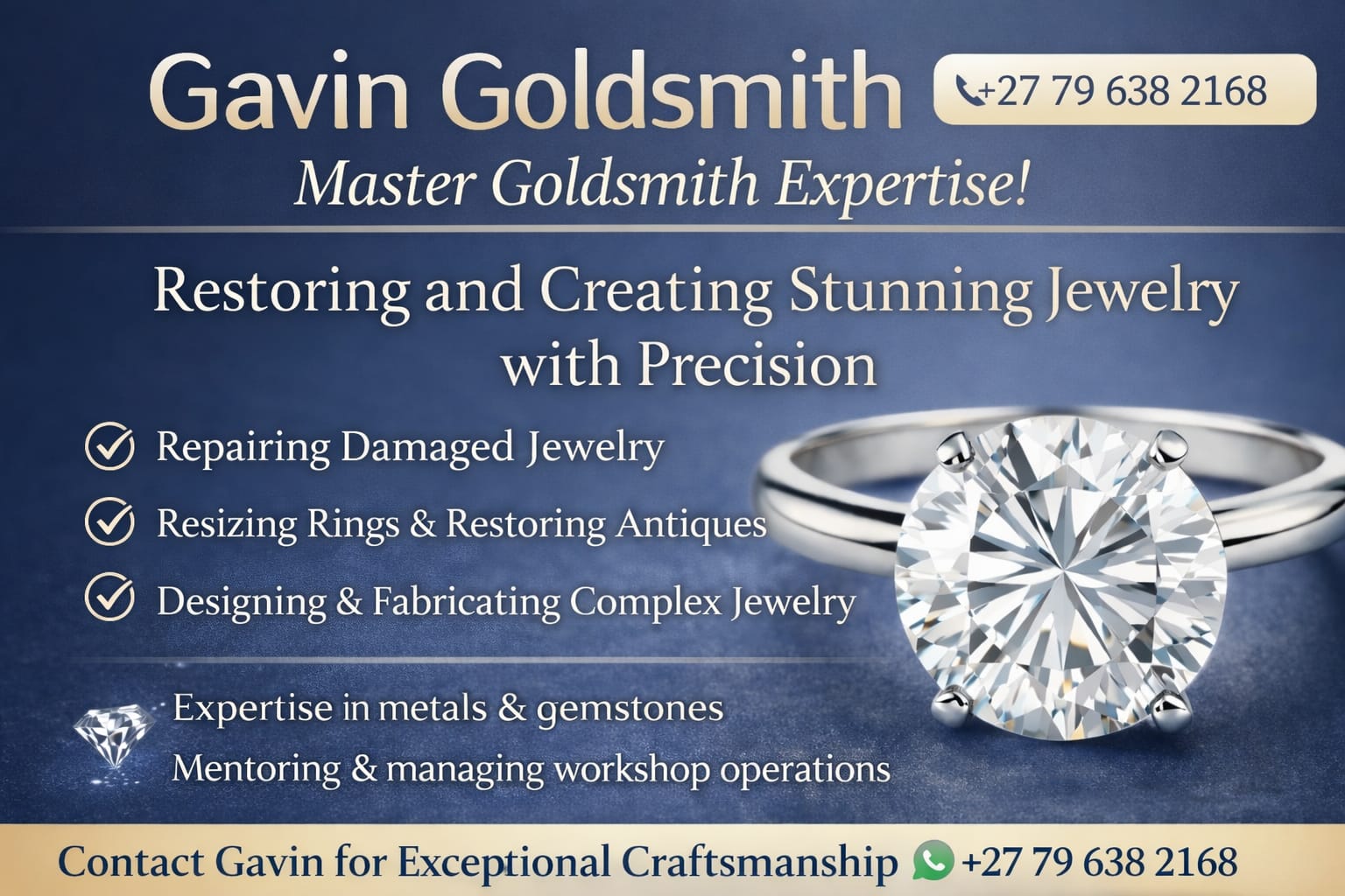 The Master’s Touch: Gavin Van Heerden and 20 Years of Artistry at Diamgold gavin v heerden goldsmith Gavin Van Heerden, Master Goldsmith, Diamgold, bespoke jewellery South Africa, custom engagement rings, hand-forged jewellery, master craftsman, diamond setting expert, high-end jewellery manufacturing, 20 years experience, GIA certified diamonds, precious metal fabrication, heirloom restoration, artisanal goldsmithing, luxury jewellery design, direct-to-consumer fine jewellery, South African diamond industry, jewellery workshop Johannesburg, investment-grade diamonds, handcrafted luxury.